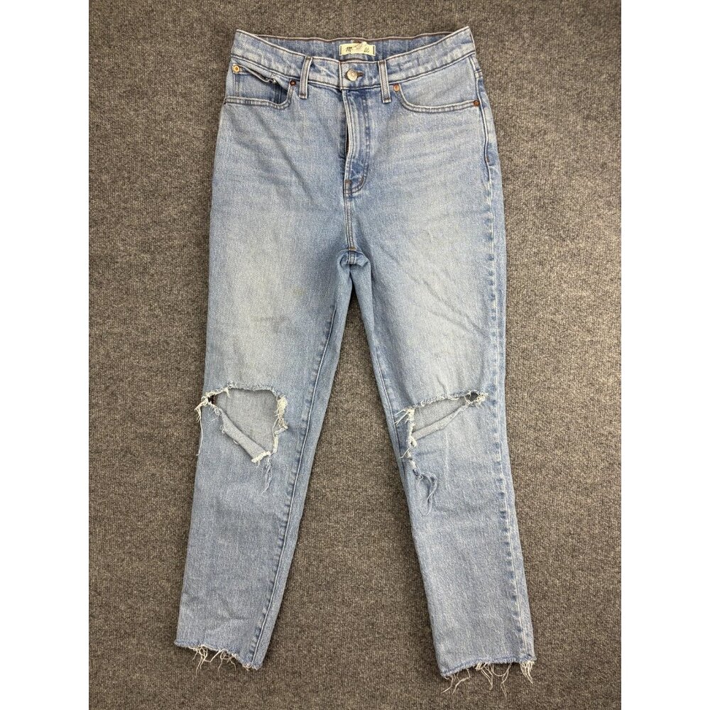 Madewell The Perfect Vintage Jean Womens 29 Light Wash High Rise‎ Distressed